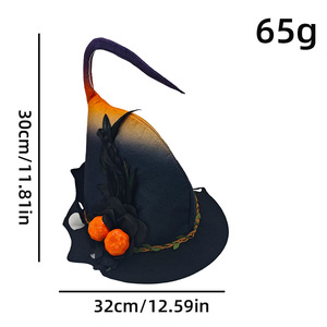 Sombrero de Bruja de Calabaza para el Festival de la Cosecha de Halloween, Decoración de Halloween, Accesorio para Fiestas, Artículo de Regalo - Product Image 4