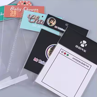 Personnalisable Impression Conception Papier En-tête Carte Cintre Chaussette Support Cookies Topper Avec Euro Trou