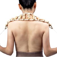 Rullo per massaggio alla schiena massaggiatore in legno tirare in legno rilassa lo stimolatore muscolare Redece mal di schiena strumenti per l'assistenza sanitaria