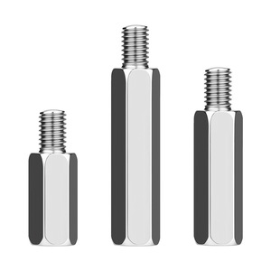 Pernos hexagonales Xinruicheng M3 M4 de acero al carbono con rosca interna y externa para soporte de placa base - Product Image 1