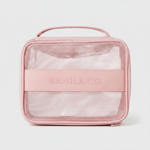 Borsa Quadrata Portatile Vanillaco con Chiusura a Cerniera, Materiale in Rete, Motivo a Lettere, Manico Morbido, Scontata - Product Image 1