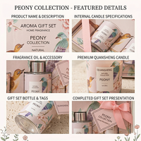 Duftkerzen-Spray-Geschenkset, Raumduft und Raumspray-Box-Set, Reed-Diffusor und Duftkerzen-Set