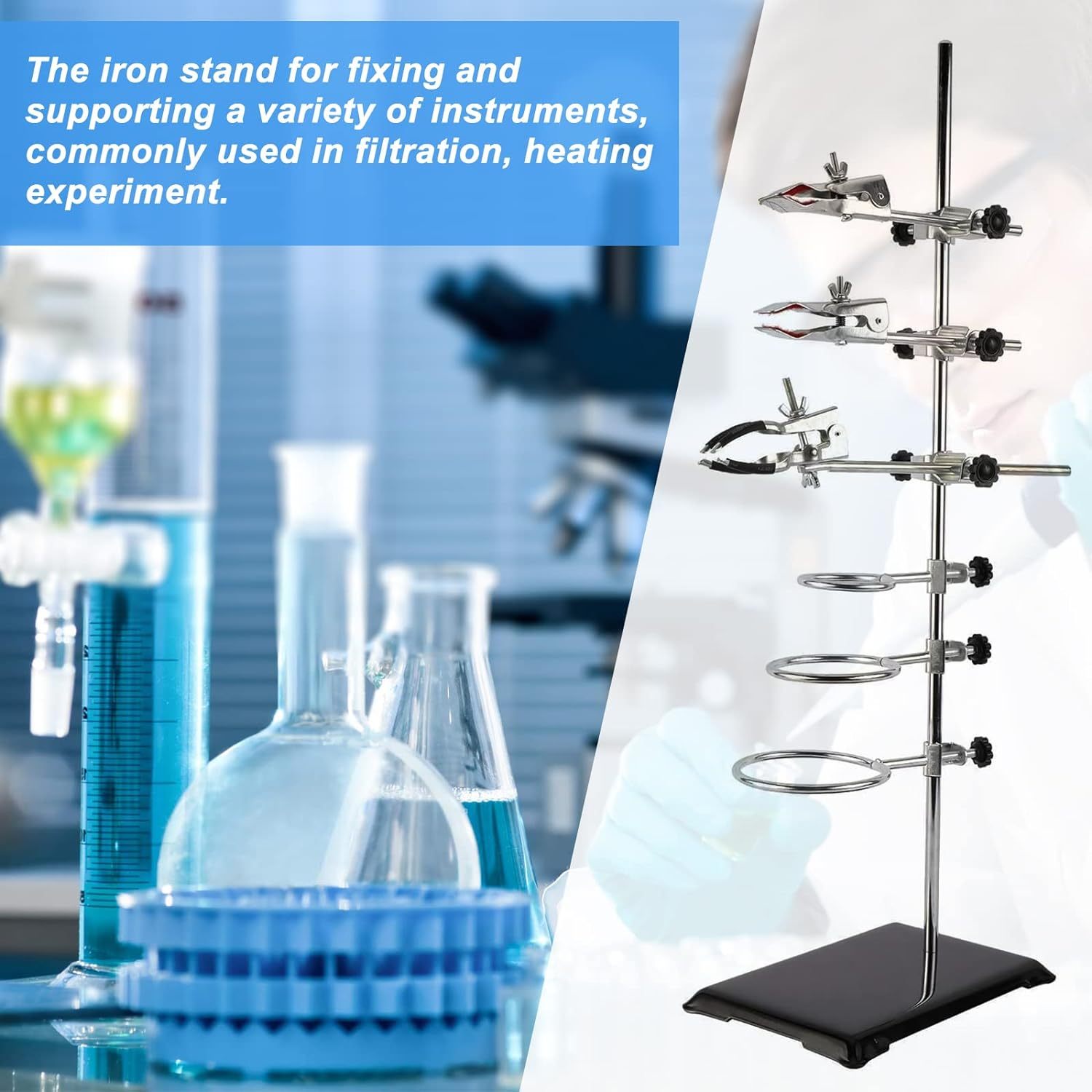 VEVOR Supporto da laboratorio, supporto per storta da laboratorio 2 set VEVOR Supporto da laboratorio, supporto per storta da laboratorio 2 set