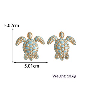 Pendientes de tortuga personalizados de Jingciren Boutique, novedad transfronteriza, de lujo y alta gama, para mujer - Product Image 5