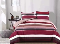 Tissu de literie 100 % polyester microfibre tissée, blanchie, respirante, antibactérienne, double brossage, pour la maison