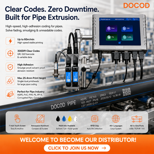 เครื่องพิมพ์บาร์โค้ดออนไลน์ DOCOD Tij รุ่น T260E สำหรับพิมพ์วันที่  ประสิทธิภาพสูง น้ำหนักเบา โครงสร้างแข็งแรง สำหรับขวด - Product Image 3
