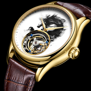 <span class=keywords><strong>Montre</strong></span> mécanique de luxe pour <span class=keywords><strong>homme</strong></span> avec logo personnalisé, tourbillon volant, saphir, étanche, style affaires, signes du zodiaque - Product Image 1