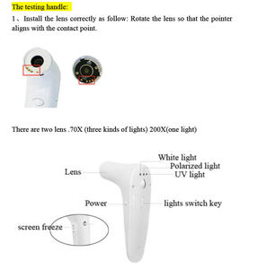 HDスカルプマイクロスコープアナライザー200Xタッチスクリーン付き頭皮問題検出三部鏡検査検査頭皮健康分析機 - Product Image 4