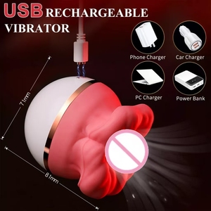 Vibrateur Stimulateur Clitoridien à Grande Ouverture pour Femme, 9 Vitesses, Effet de Léchage Doux, Couleur Rose, Silicone+ABS, 100% Étanche, USB - Product Image 5