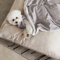 Vente en gros de lits pour animaux de compagnie en polaire douce et luxueuse, amovibles, lavables, pour l'hiver, pour chiens, chiots, chats, fournitures pour animaux de compagnie, fabrication sur mesure OEM