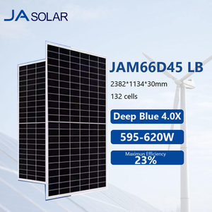 แผงโซลาร์เซลล์แบบโมโนคริสตัลไลน์ JA Solar JAM66D45-615/LB แบบ Half Cell N-Type Bifacial กำลังไฟ 615 วัตต์ ประสิทธิภาพ 23% รุ่น JAM66D45-615/LB สำหรับระบบพลังงานแสงอาทิตย์ ขายส่ง - Product Image 2