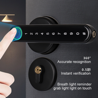 Tuya Smart biométrique empreinte digitale poignée de serrure de porte avant cylindre électrique maison Code d'entrée Cerradura Inteligente App intégration
