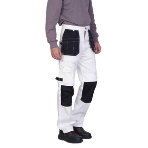 Vêtements de travail personnalisés pour hommes, qualité supérieure, pantalons de peintre, pantalons cargo en polyester blanc pour les travailleurs de la sécurité de l'automne - Product Image 4
