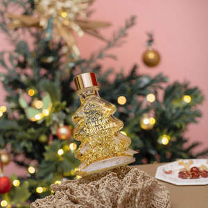 Flacon diffuseur d'<span class=keywords><strong>huile</strong></span> en verre transparent de luxe fantaisie vide de 200 ml en forme de sapin de Noël avec logo personnalisé et couvercle à vis - Product Image 5