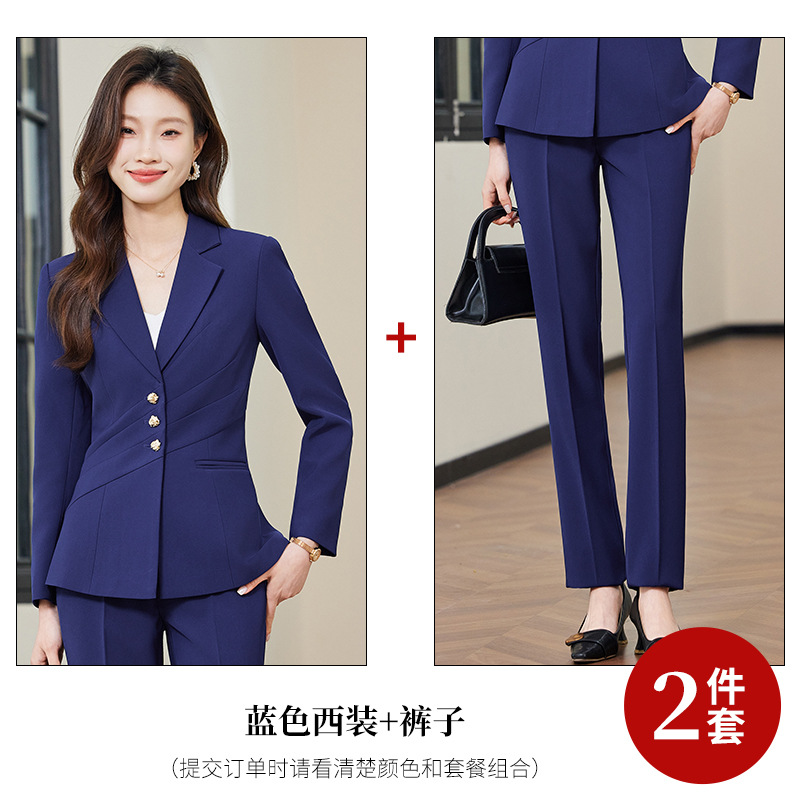 blue suit pants