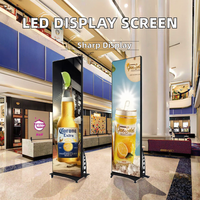 Écran d'affichage numérique LED pliable pour intérieur, signalisation numérique pliable 4K IP65 étanche P2.5 avec WiFi 4G USB