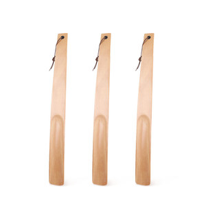 Calzascarpe in legno di faggio con manico curvo lungo, corda per appendere, senza piegare, per casa e viaggio, ausilio quotidiano per indossare le scarpe - Product Image 3