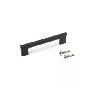 Lot de 5 poignées de porte Sofia en alliage d'aluminium taille 96mm entraxe 128mm peint en noir 9177514 EMUCA - Product Image 4