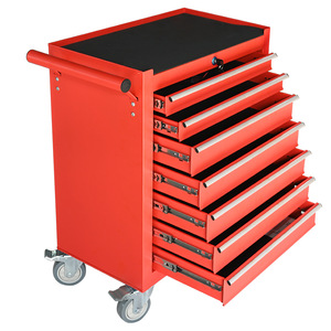 Armoire à outils à 13 tiroirs pas chère, chariot à outils en métal sur roulettes pour garage, avec outils - Product Image 1