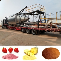 Sécheur par pulvérisation centrifuge 300 kg/h en acier inoxydable avec engrenages, contrôle automatique PLC pour la fabrication de poudre d'amidon et de maltodextrine