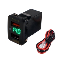 Pengisi Daya Mobil USB Ganda dengan Soket Audio Pengisian Cepat 12V, Voltmeter, dan 4 Port Portabel untuk Fungsi Stereo Mobil Khusus yang Cepat