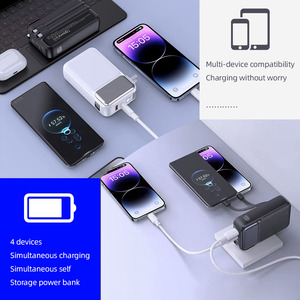 10000 portatile mAh Slim da viaggio essenziali batteria ad alta velocità 3A presa adattatore 4 uscite 22.5W banca cavo di ricari - Product Image 4