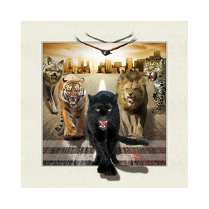 Affiche d'animal léopard en impression lenticulaire 3D 5D de haute qualité, prix d'usine, décoration intérieure avec base en papier, imperméable et écologique - Product Image 2