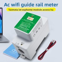 Modul Tasmota IoT ESPHome yang dipasang di rel dengan Wi-Fi dan Daya AC untuk Integrasi Smart Meter pada Platform Home Assistant