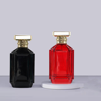 Botella de Perfume Personalizada de 100 ml a Precio de Fábrica, con Caja, Botella Negra de Lujo para Perfume de Hombre y Mujer