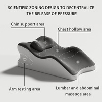 Oreiller de lecture en mousse à mémoire de forme Jiyimei WD-Q516 avec soutien thoracique, oreiller d'aide sexuelle pour lit avec design tricoté pour le cou, nouveau pour dormir sur le ventre