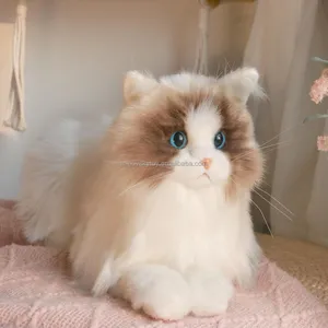 ギフト用ポリエステルホワイトぬいぐるみぬいぐるみ動物かわいい猫のおもちゃ