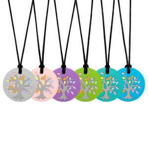 Collar Mordedor Sensorial de Silicona de Grado Alimenticio para Bebés, Cadena de Cuerda, Sin BPA, Forma de Árbol de la Vida, Color Personalizado, Venta al por Mayor de Fábrica - Product Image 4