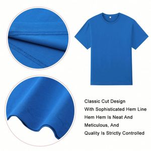 ออกแบบเสื้อยืดวันพีซสไตล์ใหม่ ผ้าคอตตอนเนื้อหนา ปักโลโก้ส่วนตัว พิมพ์ลายเร็ว ทรงหลวมใส่สบาย - Product Image 5