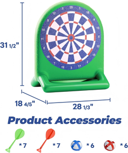 ชุดเกมส์เป่าลม 2-in-1 ติ๊กแท็กโทและกระดานปาเป้าสำหรับสระว่ายน้ำ - Product Image 6