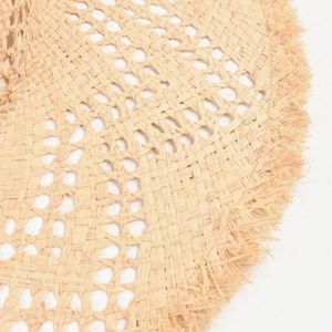 Female Hand Woven Hollow Raffia Straw <b>Hats</b> Summer Women Large Brim Dome Sunshade Beach Straw <b>Hat</b> - Product Image 6