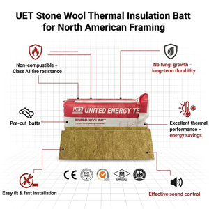 Isolation thermique en laine de <span class=keywords><strong>roche</strong></span> certifiée USGBC ASTM C518 R14 3,5 pouces pour systèmes de murs à ossature métallique en Amérique du Nord - Product Image 1