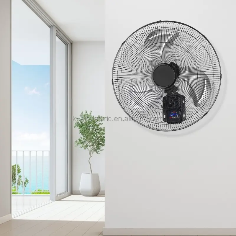 Personalización Ventilador de circulación de aire Montado en la pared Decorativo Ventilador de pared de 16 ''con control remoto