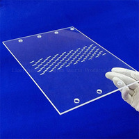 Plaque de verre de quartz optique en silice fondue usinée CNC de haute précision, polie, en forme de wafer