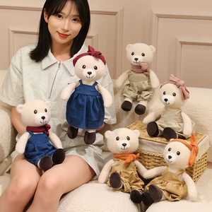 Orsetto di peluche fatto a mano personalizzato OEM ODM all'ingrosso per bambini, con vestito, per regali e compagnia durante il sonno - Product Image 3