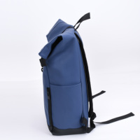 Mochila Unisex Impermeable Expandible de PU para Ordenador Portátil, Mochila de Negocios Personalizada, Forro de Poliéster, Cierre de Cremallera, Letras para Hombres