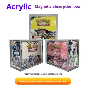 מותאם אישית מעובה אקריליק pokémon תיבת תצוגה מגן תיק תצוגה עם מכסה מגנטי - Product Image 3