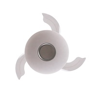 Ventilateur de plafond LED RGB à moteur DC moderne avec télécommande APP, boîtier métallique, 6 vitesses, faible bruit, pour salon