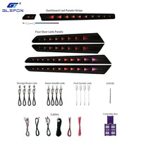 Kit d'éclairage d'ambiance intérieur de voiture 12V Glefon 64 couleurs avec contrôle par application pour Mercedes Benz W251 2006-2017, Plug and Play