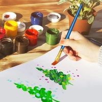 10 pièces/ensemble Nylon artiste pinceau professionnel aquarelle acrylique manche en bois peinture à l'huile stylos Art fournitures papeterie