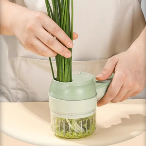 Juego de Cortador de Verduras Eléctrico 5 en 1, Procesador y Picador de Alimentos Inalámbrico, Recargable y Portátil para Pimientos, Ajo y Carne - Product Image 3