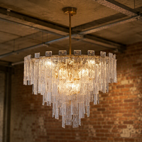 Lustre de plafond moderne de luxe en fer pour hall d'hôtel, hauteur réglable, pour salon, loft, escalier, lustre rond en verre