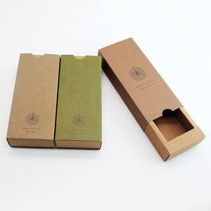 علب كرافت مخصصة بالجملة صديقة للبيئة لتغليف البخور، علب كرافت بتصميم درج مع غلاف خارجي لبخور الصندل - Product Image 4