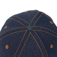 Gorra de béisbol personalizable de verano de 6 paneles, sombrero de protección solar deportivo vaquero bordado, característica de tela lisa, muestra gratis