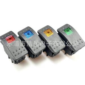 Interrupteur à bascule pour voiture 12V-24V SPDT 4 broches avec lumière LED pour modification tout-terrain, camping-car, yacht, coque IP65 PA66 - Product Image 2