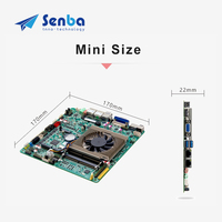 Carte mère industrielle de contrôle mince Mini-ITX I5-1235U 2 Lan 6 COM 10 USB TPM PS2 SIM 4K double DDR4 pour l'automatisation industrielle